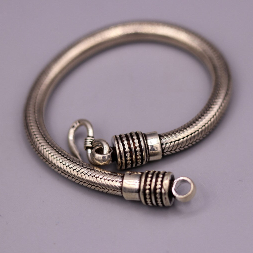 5MM Amazing customized vintage style snake chain handmade 925 sterling silver bracelet unisex personalize jewelry sbrm72 - TRIBAL ORNAMENTS