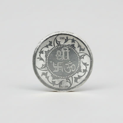 999 silver purity coins featuring Ganesha, Lakshmi, and Saraswati, 100 grams each, for Diwali celebrations.