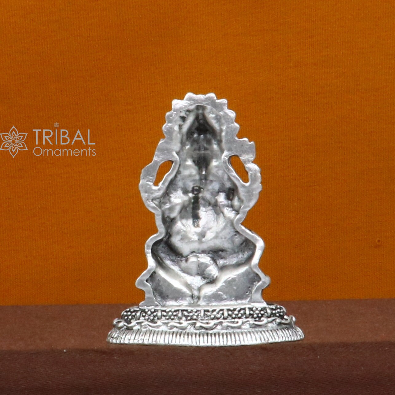 1.5" 925 Sterling silver handmade God Ganesha statue puja article figurine, Diwali puja Divine silver article of prosperity& wealth art710 - TRIBAL ORNAMENTS