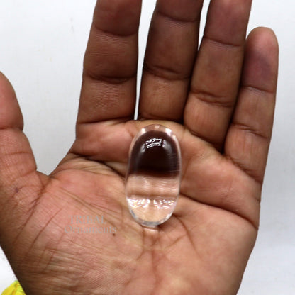 1.5" Natural sphatik crystal stone divine lor shiva lingam statue, amazing sphatik lingam puja article for wealth and prosperity stna26 - TRIBAL ORNAMENTS