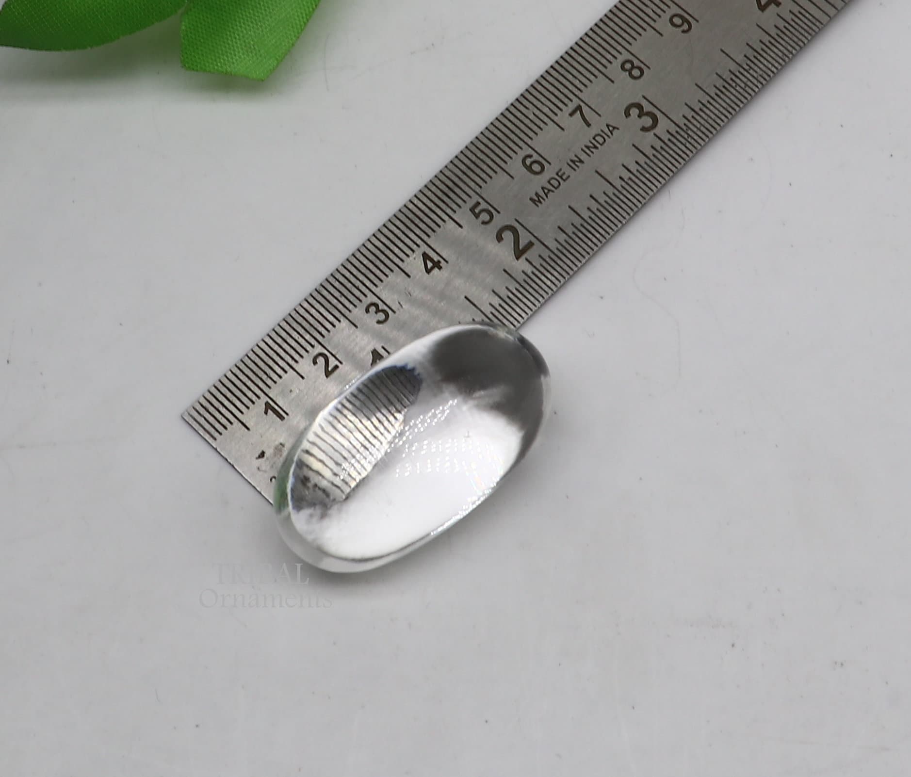 1.5" Natural sphatik crystal stone divine lor shiva lingam statue, amazing sphatik lingam puja article for wealth and prosperity stna26 - TRIBAL ORNAMENTS