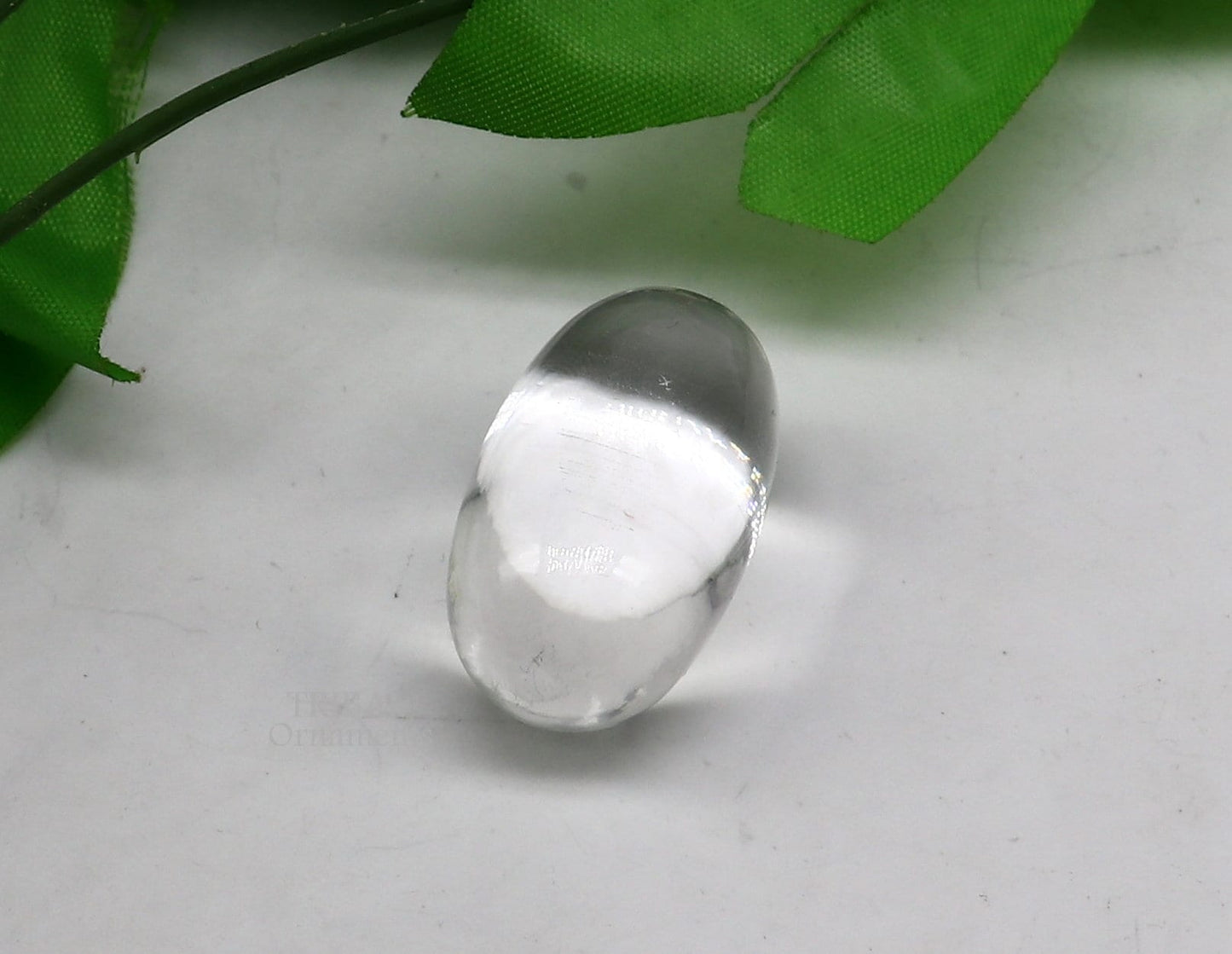 1.5" Natural sphatik crystal stone divine lor shiva lingam statue, amazing sphatik lingam puja article for wealth and prosperity stna26 - TRIBAL ORNAMENTS