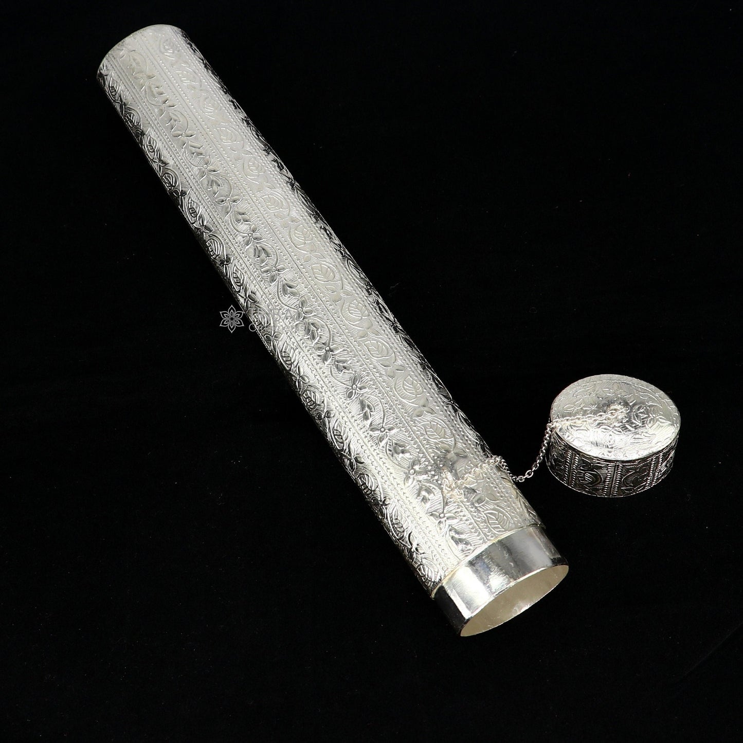 10" oval shape design handmade 925 silver incense sticks box holder, Agarbatti  box trinket box fabulous royal puja temple article su1193 - TRIBAL ORNAMENTS