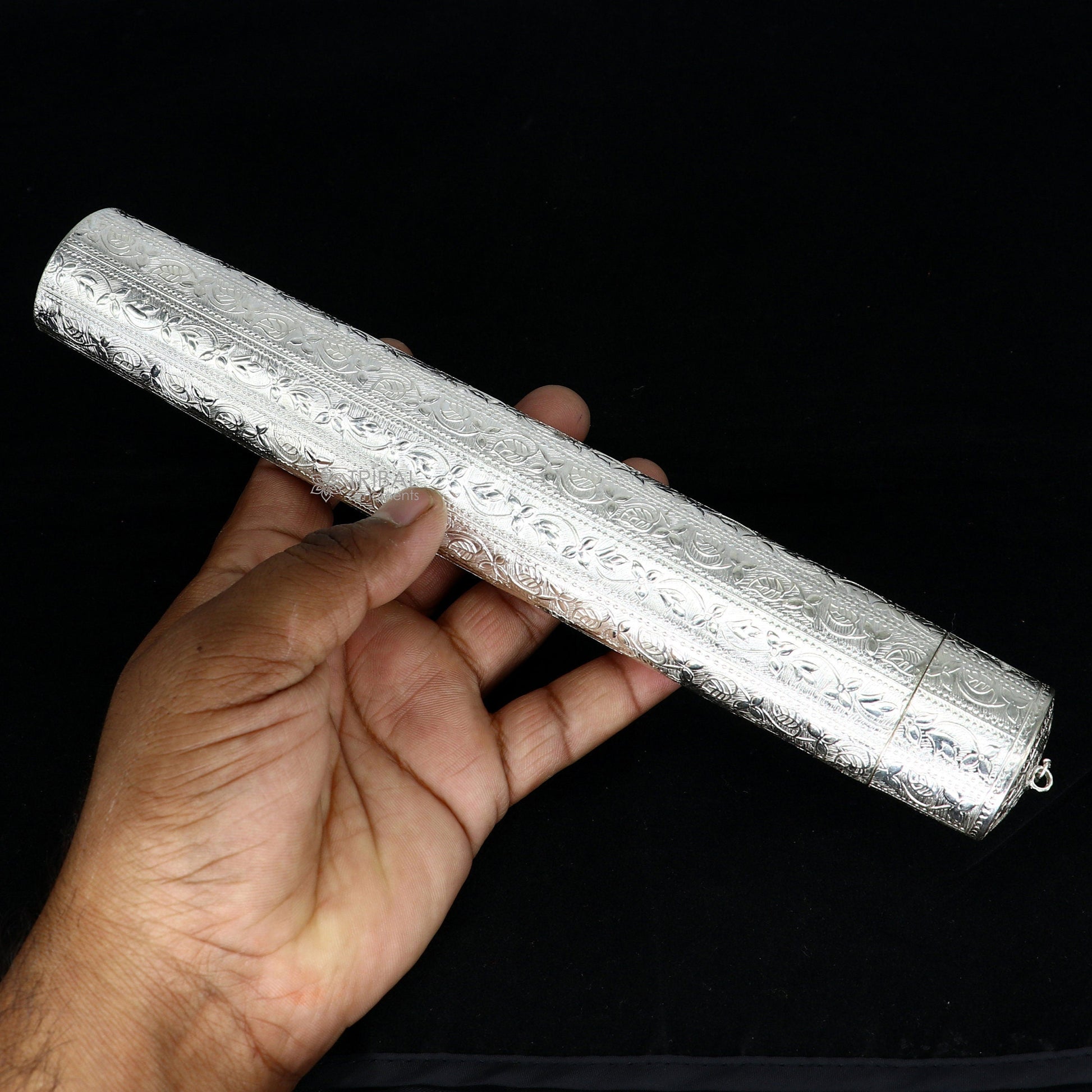 10" oval shape design handmade 925 silver incense sticks box holder, Agarbatti  box trinket box fabulous royal puja temple article su1193 - TRIBAL ORNAMENTS