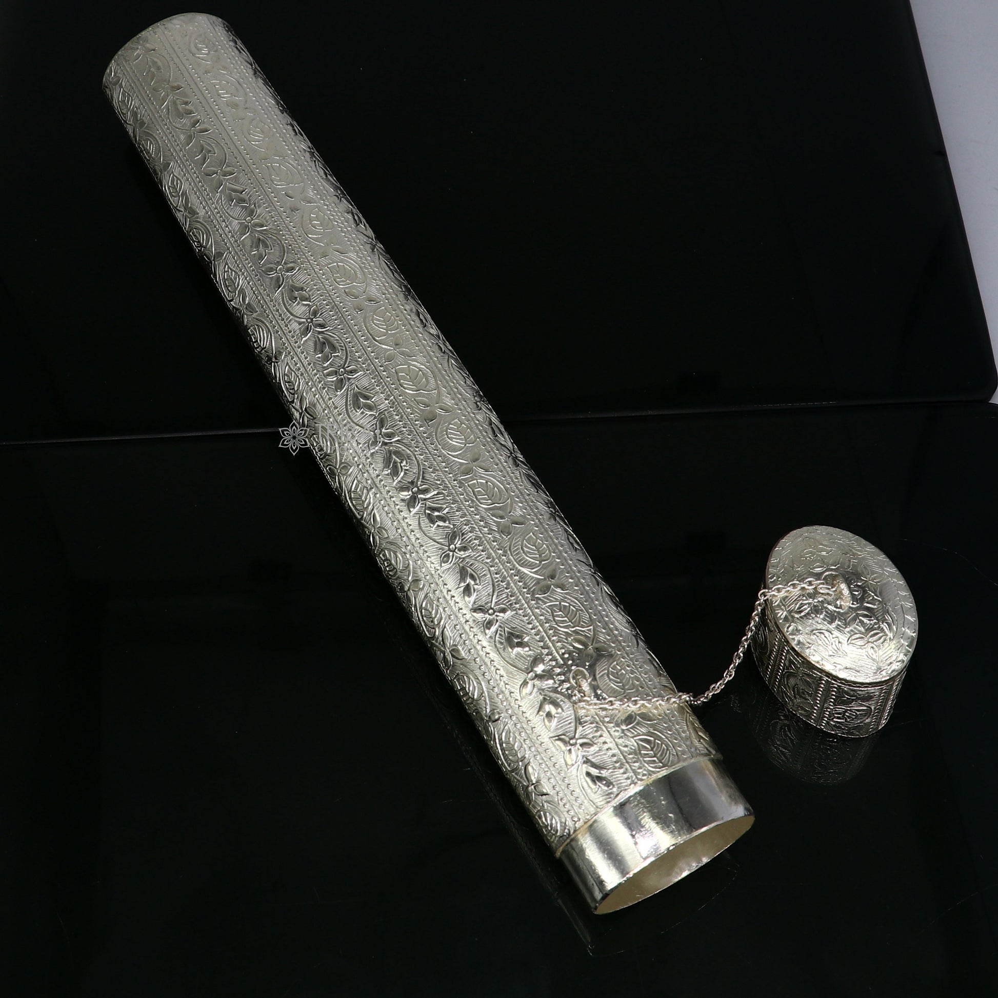 10" oval shape design handmade 925 silver incense sticks box holder, Agarbatti  box trinket box fabulous royal puja temple article su1193 - TRIBAL ORNAMENTS