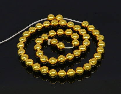 10 pieces 22kt yellow gold handmade 7 mm beads, loose beads, jewelry findings for customize jewelry, excellent wax beads findings BD029 - TRIBAL ORNAMENTS