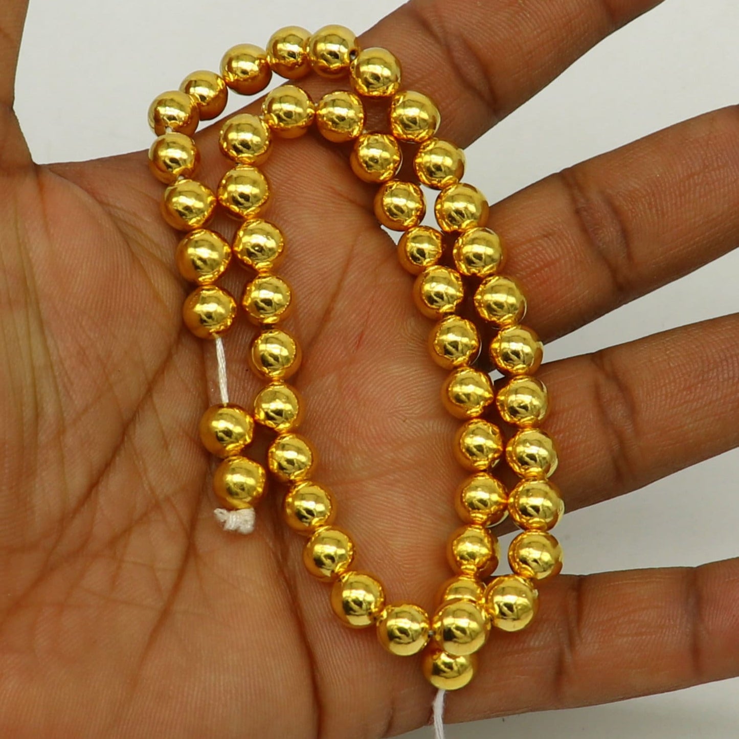 10 pieces 22kt yellow gold handmade 7 mm beads, loose beads, jewelry findings for customize jewelry, excellent wax beads findings BD029 - TRIBAL ORNAMENTS