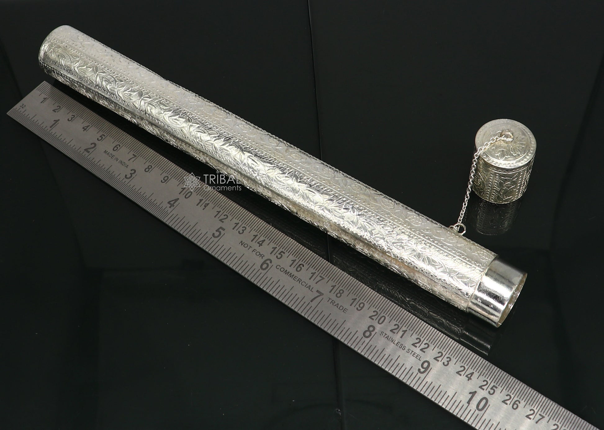 10" round shape design handmade 925 silver incense sticks box holder, Agarbatti  box trinket box fabulous royal puja temple article su01194 - TRIBAL ORNAMENTS