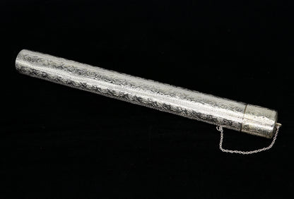 10" round shape design handmade 925 silver incense sticks box holder, Agarbatti  box trinket box fabulous royal puja temple article su1194 - TRIBAL ORNAMENTS