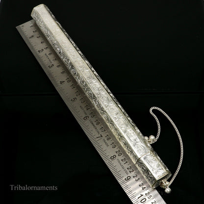 10" Vintage design handmade solid silver incense sticks box holder, Agarbatti  box trinket box fabulous royal puja temple article su390 - TRIBAL ORNAMENTS