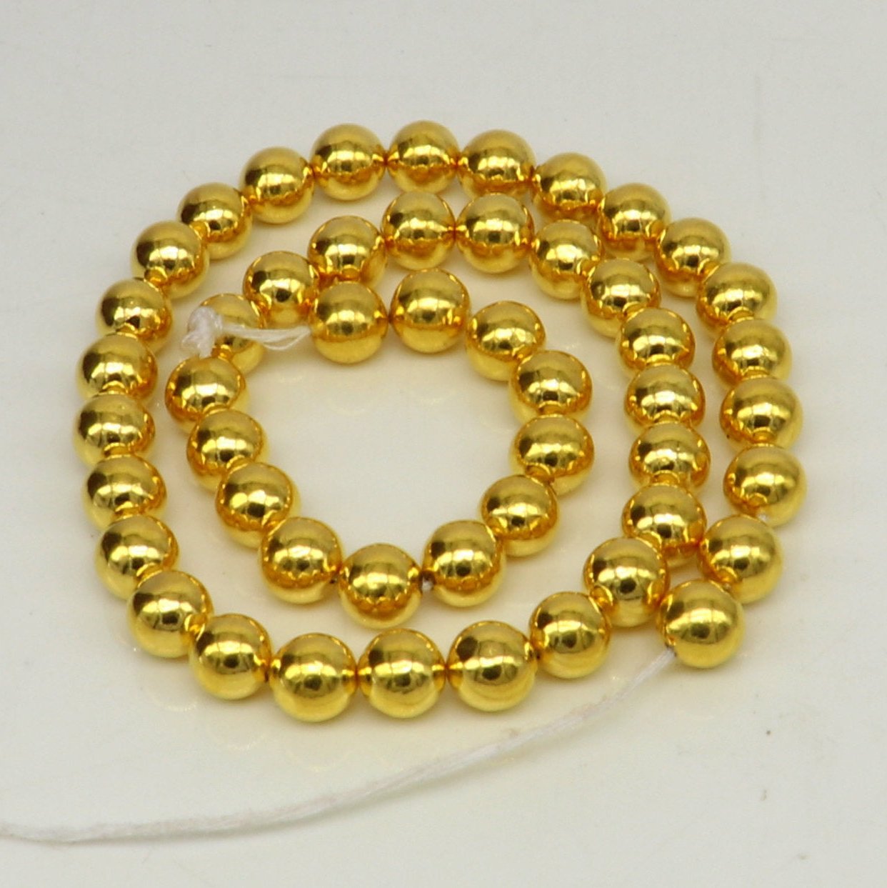 10 pieces 22kt yellow gold handmade 7 mm beads, loose beads, jewelry findings for customize jewelry, excellent wax beads findings from india - TRIBAL ORNAMENTS