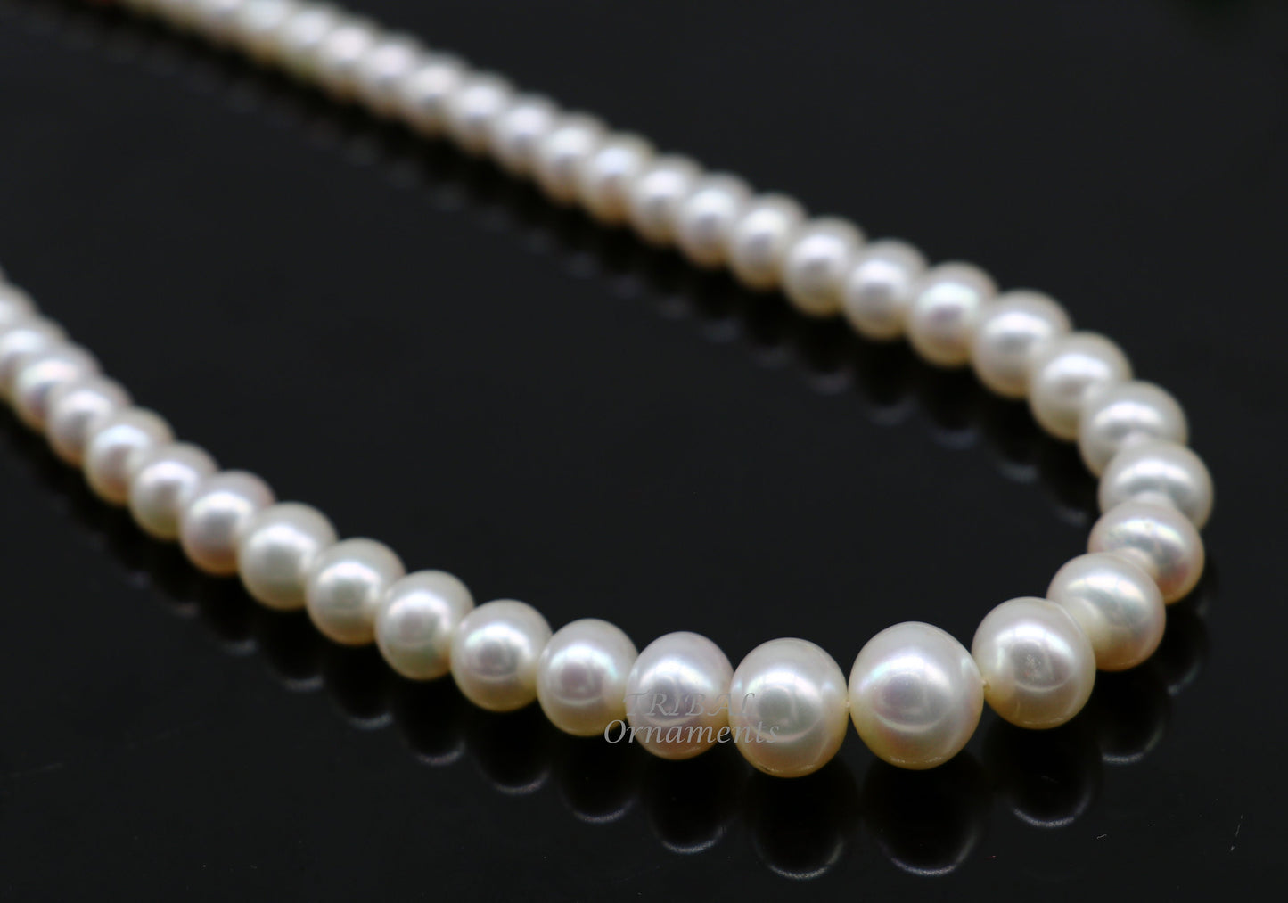 119carats fresh water pearl 4 to 9mm single line layer string necklace set gorgeous wedding or daily use necklace jewelry belly dance pnec04 - TRIBAL ORNAMENTS