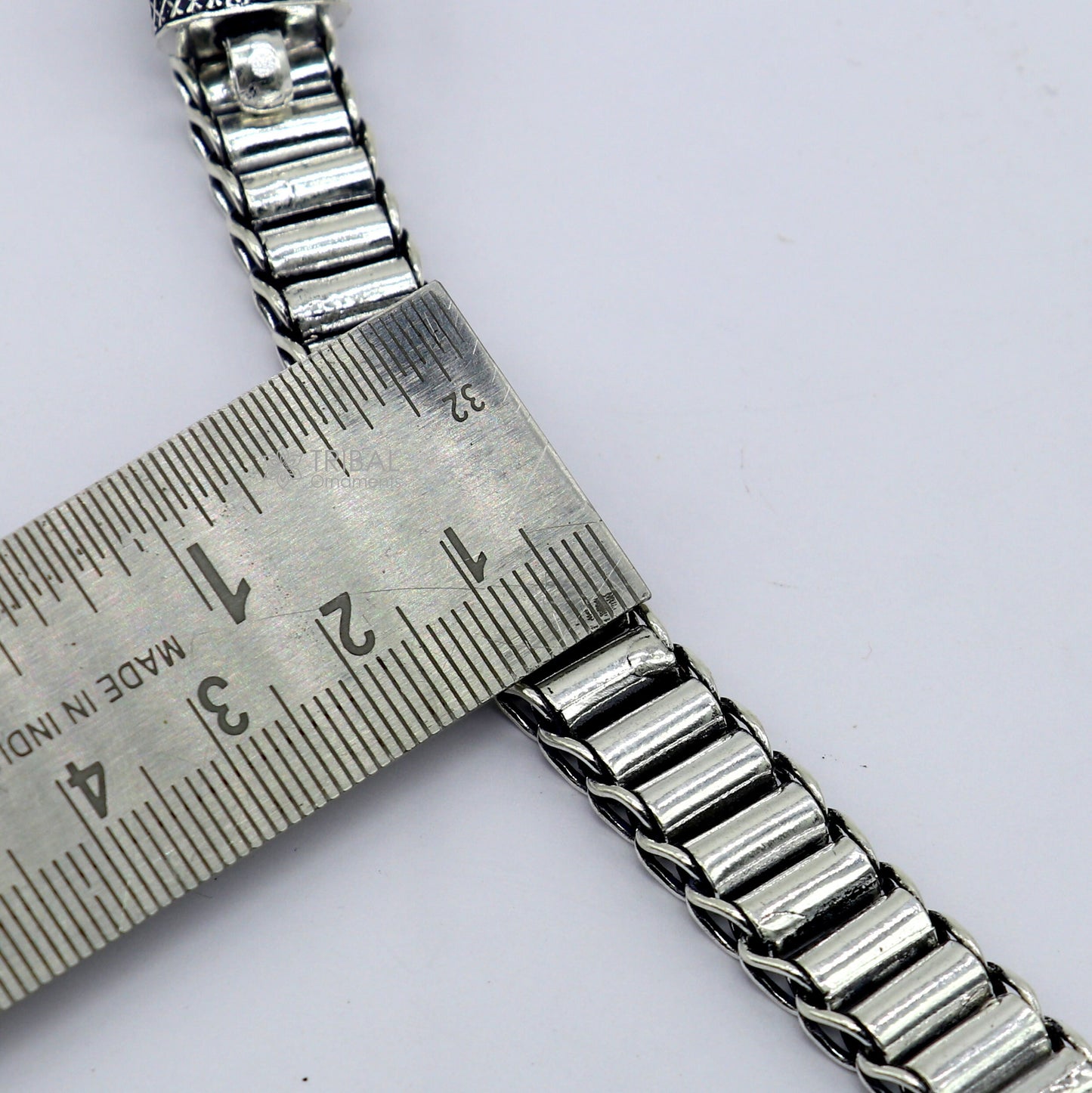 11mm 925 sterling silver Rolar bracelet chain by Tribal Ornaments, flexible men's jewelry bracelet from Rajasthan, India.