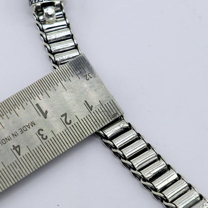11mm 925 sterling silver Rolar bracelet chain by Tribal Ornaments, flexible men's jewelry bracelet from Rajasthan, India.
