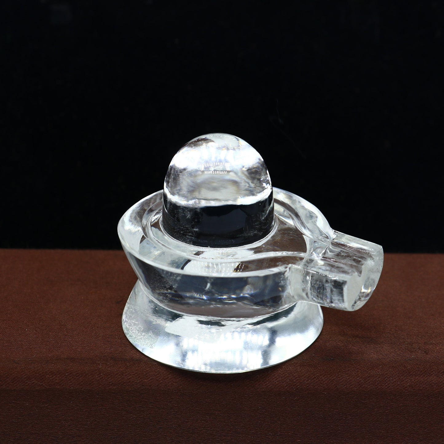 125 GRAMS Natural sphatik crystal stone divine lor shiva lingam statue, amazing sphatik lingam puja article for wealth and prosperity stna29 - TRIBAL ORNAMENTS