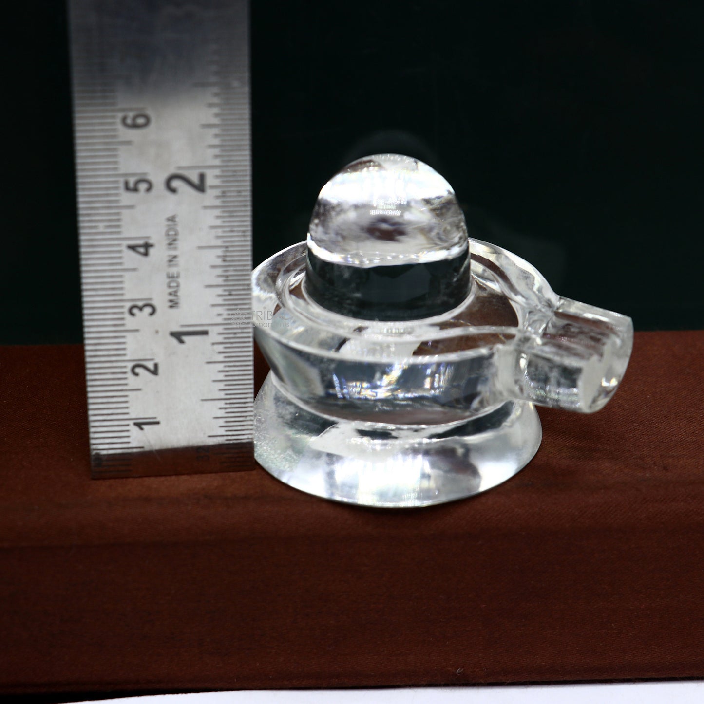 125 GRAMS Natural sphatik crystal stone divine lor shiva lingam statue, amazing sphatik lingam puja article for wealth and prosperity stna29 - TRIBAL ORNAMENTS