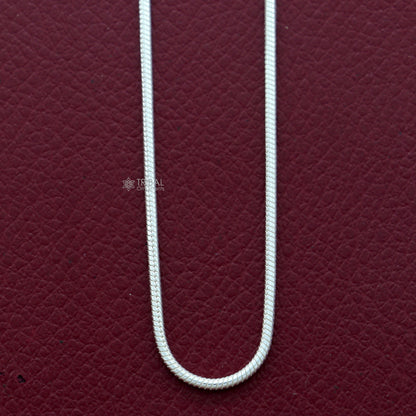 1mm 16-inch TRIBAL ORNAMENTS sterling silver snake chain for baby, kids, or girls, trendy and handmade jewelry accessory.