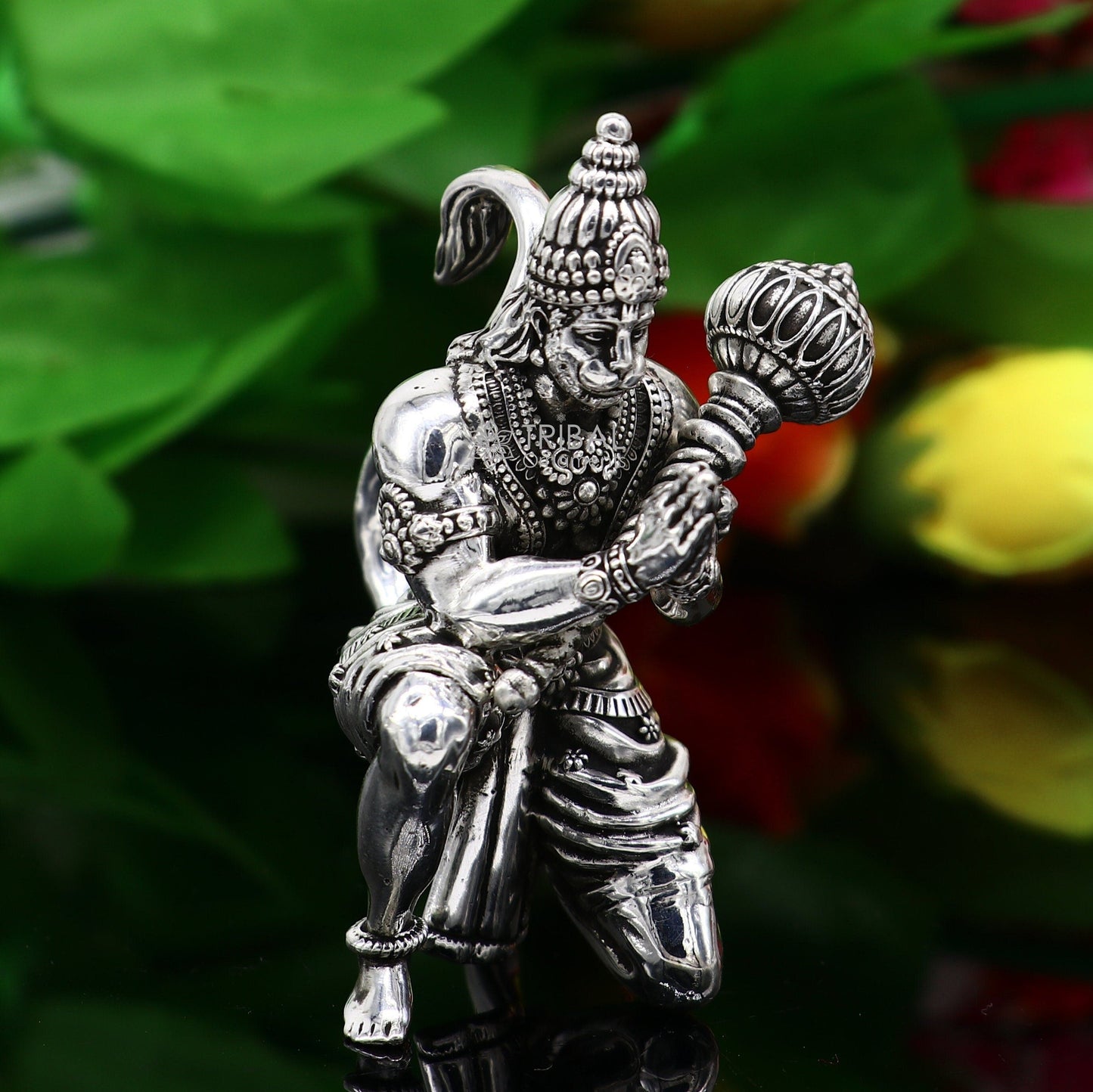 2.0" 925 silver handmade Lord hanuman statue, best puja or gifting god hanuman statue sculpture home temple puja art figurine art620 - TRIBAL ORNAMENTS