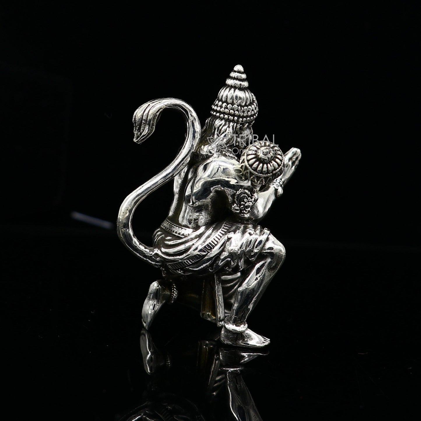 2.0" 925 silver handmade Lord hanuman statue, best puja or gifting god hanuman statue sculpture home temple puja art figurine art620 - TRIBAL ORNAMENTS