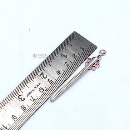 2.1" Flute divine 925 sterling silver handmade plain stone work idol Krishna flute, silver bansuri, laddu Gopala flute, Krishna flute su1222 - TRIBAL ORNAMENTS