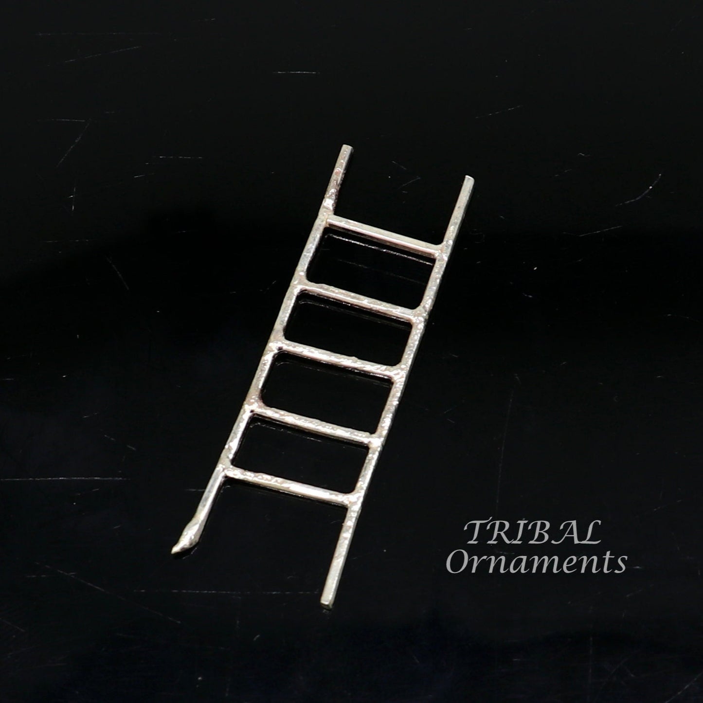 2.5 inches long 925 sterling silver handmade ladder 5 steps silver stair, amazing silver puja article silver utensils su902 - TRIBAL ORNAMENTS