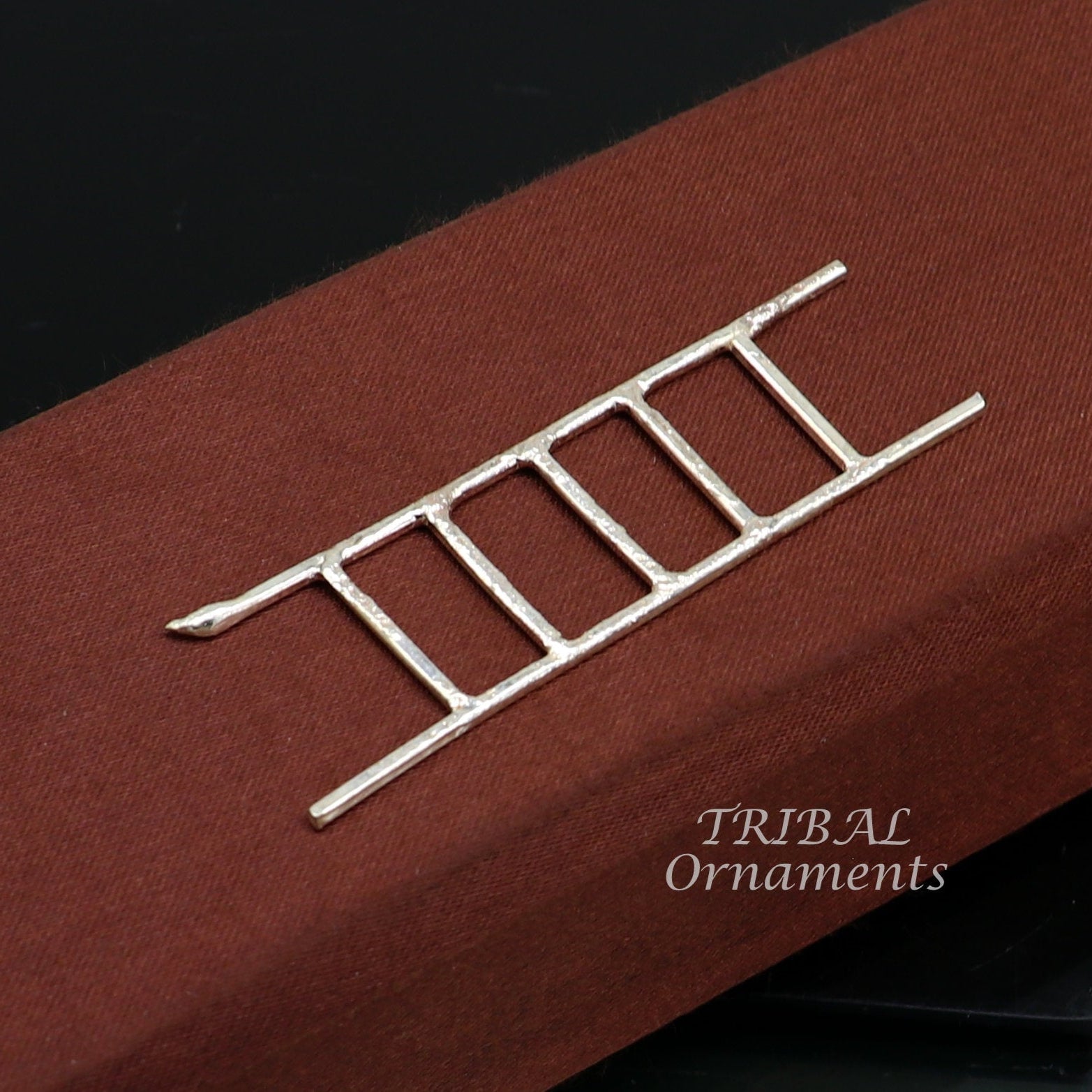 2.5 inches long 925 sterling silver handmade ladder 5 steps silver stair, amazing silver puja article silver utensils su902 - TRIBAL ORNAMENTS