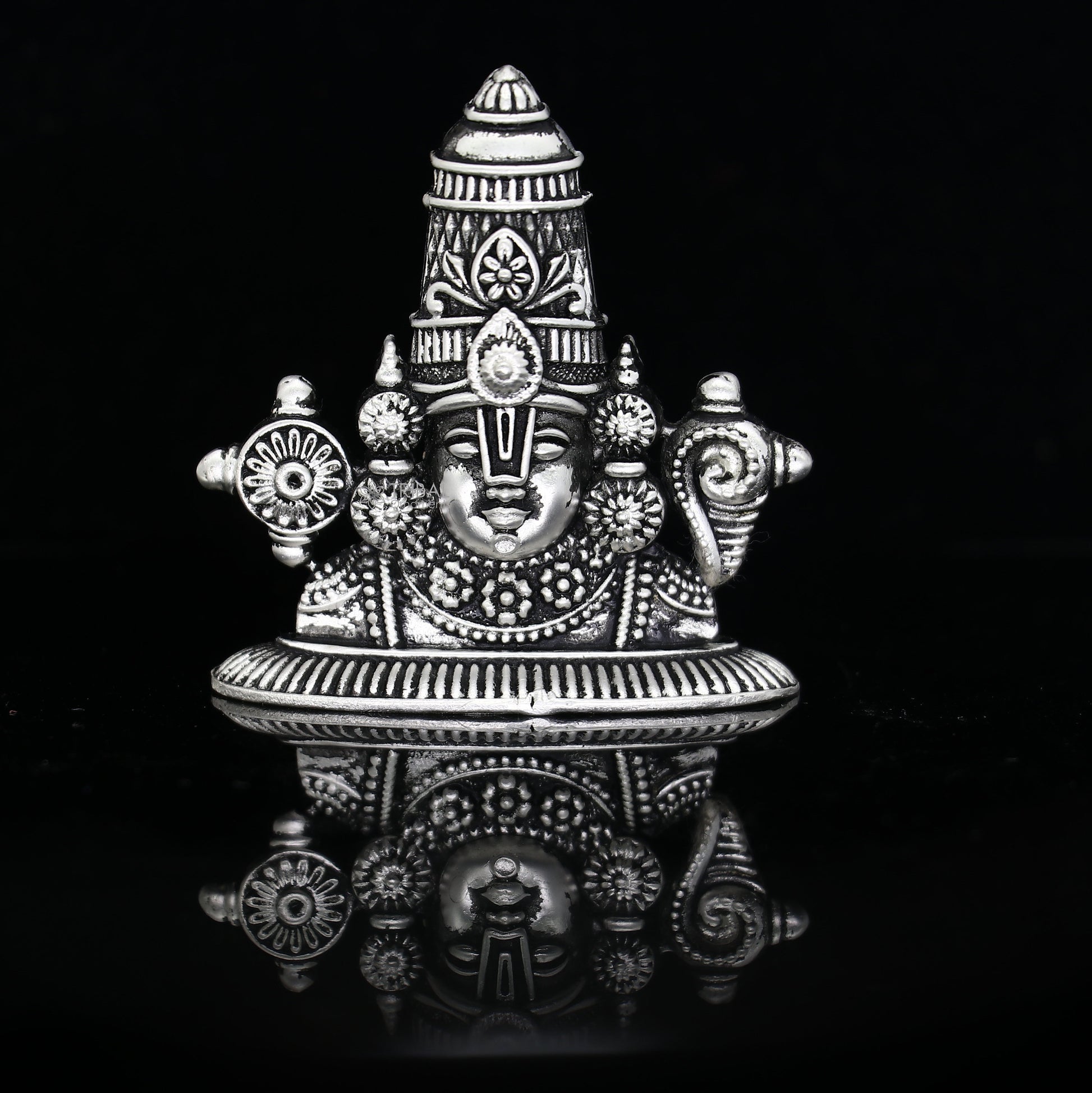 2" 925 sterling silver stylish divine Venkateswara swamy idol tirupati balaji statue sculpture figurine amazing crafted statue gift art697 - TRIBAL ORNAMENTS