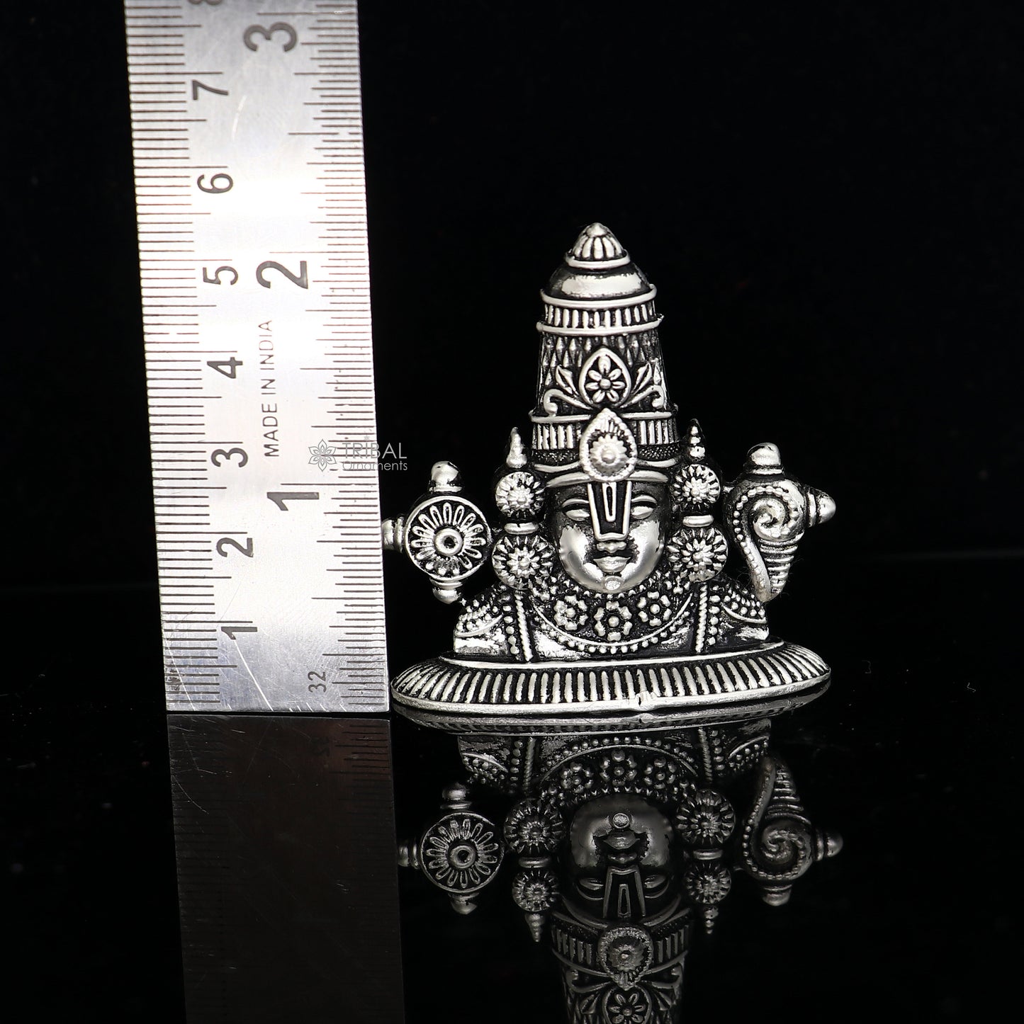 2" 925 sterling silver stylish divine Venkateswara swamy idol tirupati balaji statue sculpture figurine amazing crafted statue gift art697 - TRIBAL ORNAMENTS
