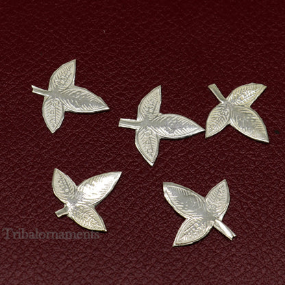 2 cm Lord Shiva bel Patra Solid silver handmade solid belva patra, shiva worshipping/ puja article, bel tree leaves for puja su510 - TRIBAL ORNAMENTS