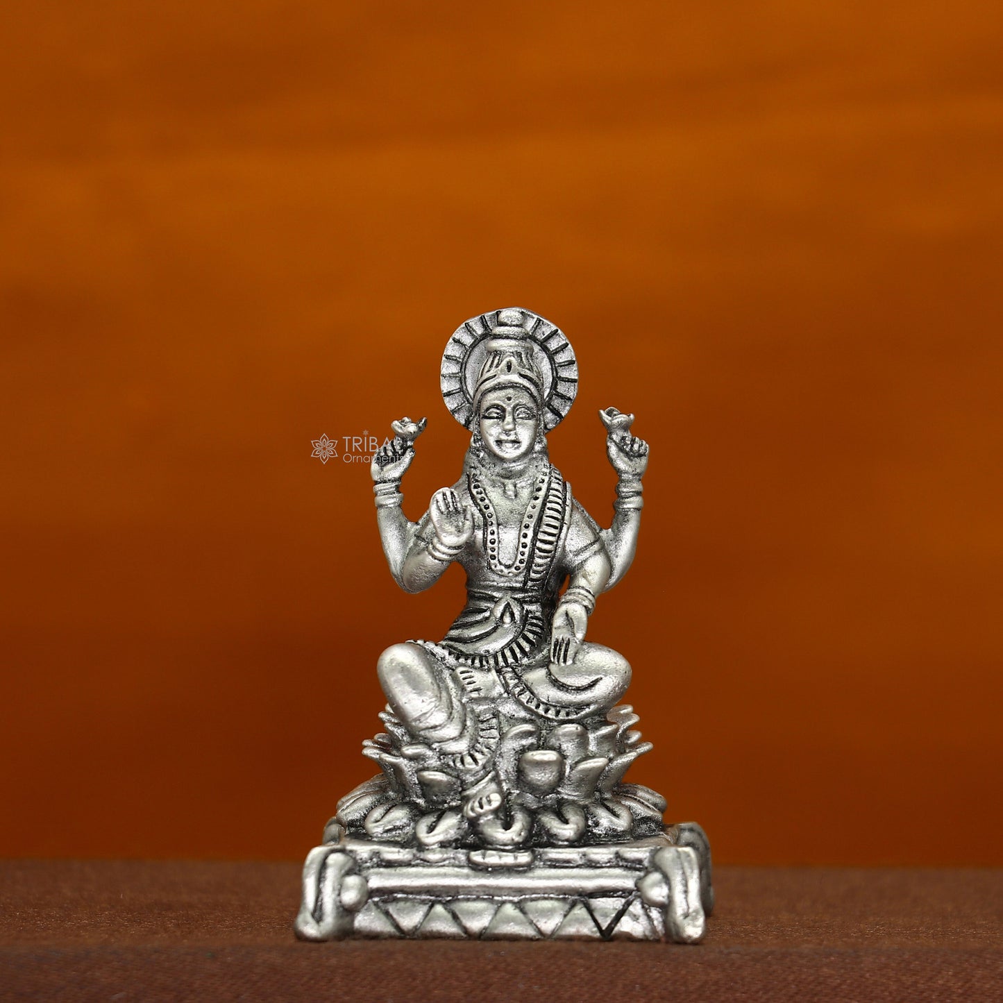 2" Goddess Lakshmi Divine statue figurine for puja,best way for Diwali festival puja or worshipping for wealth and prosperity art694 - TRIBAL ORNAMENTS