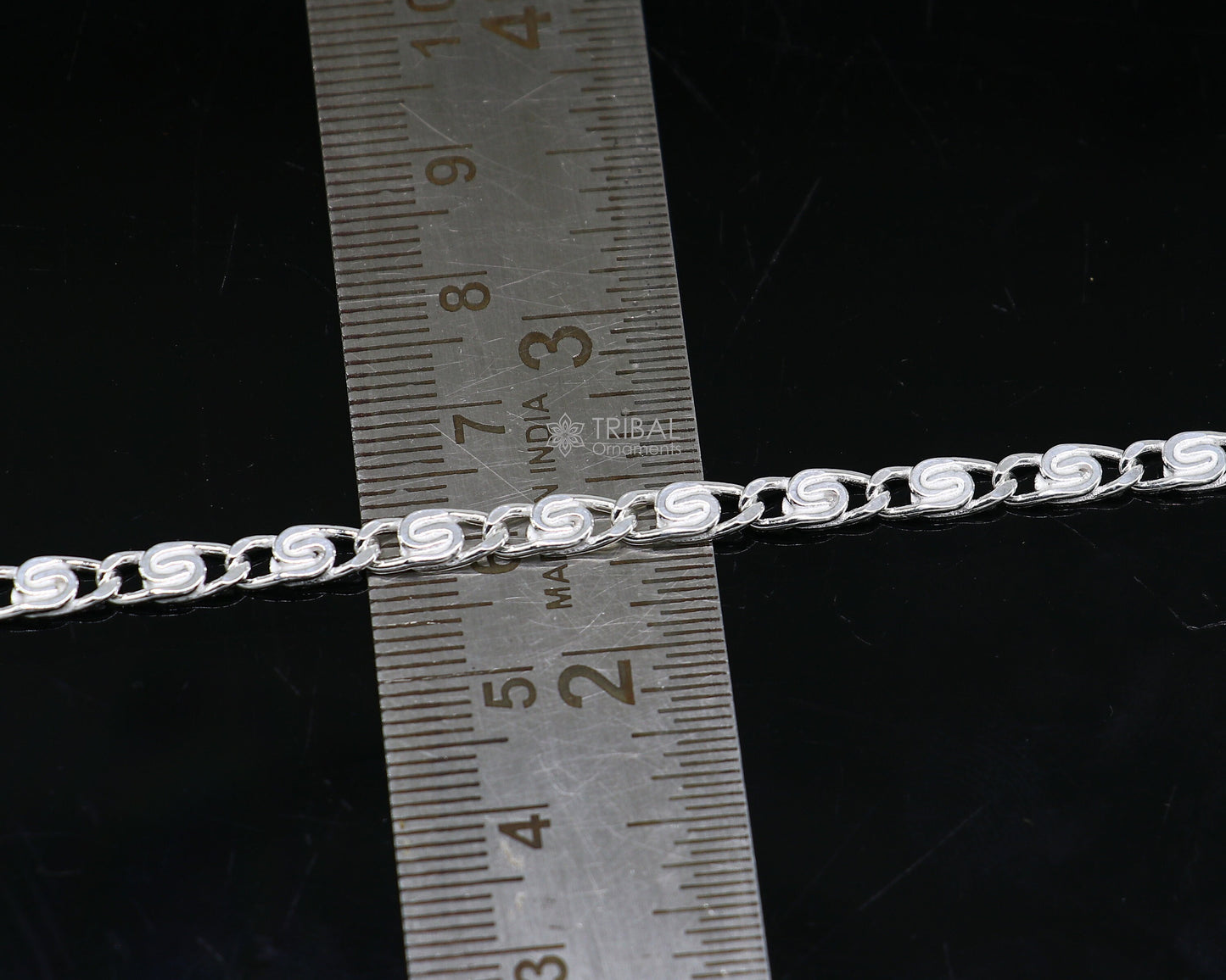 20" 3.5 MM 925 sterling silver handmade solid fancy stylish silver chain necklace nawabi chain best gifting jewelry from India ch226 - TRIBAL ORNAMENTS