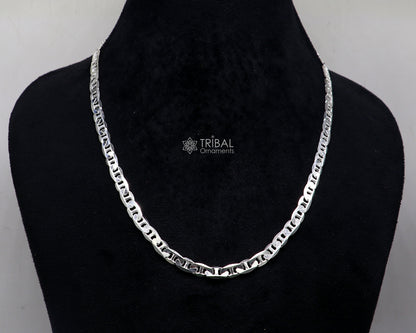 20-inch 925 sterling silver Nawabi chain with stylish handmade design, unisex jewelry perfect for gifting from Tribal Ornaments.