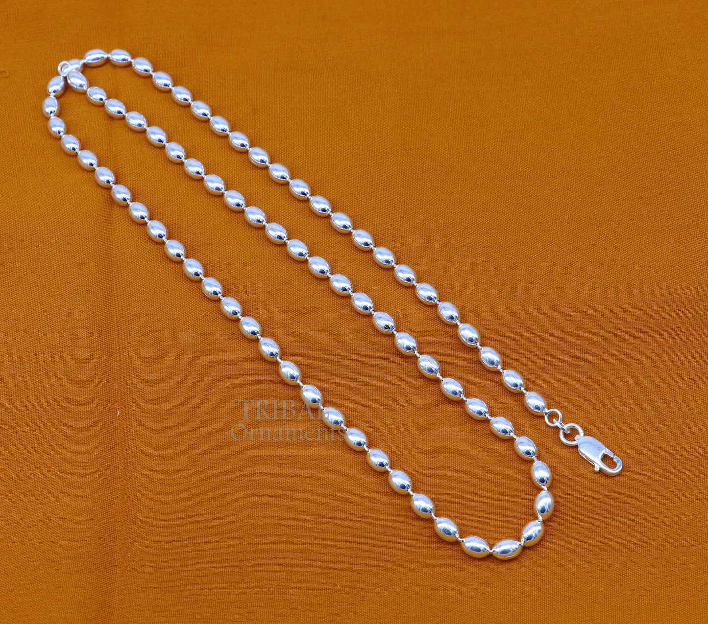 20" 4MM 925 sterling silver beaded chains for adding elegance and sparkle to any outfit their captivating beauty and graceful movement CH219 - TRIBAL ORNAMENTS