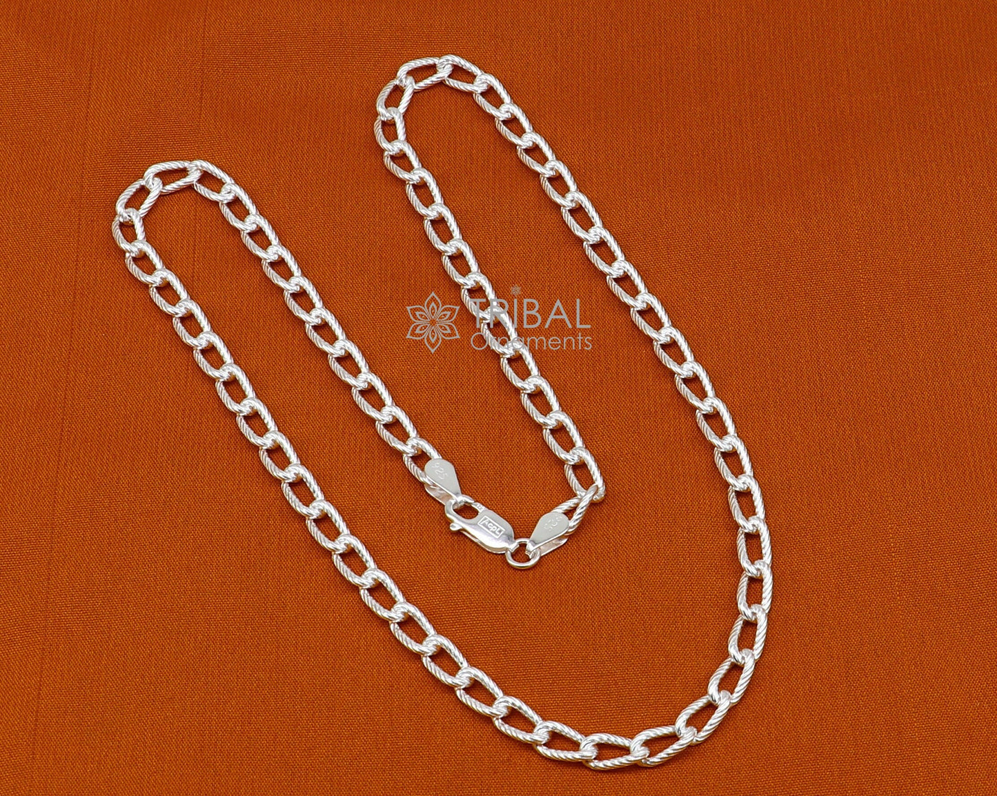 20" 5 mm 925 sterling silver handmade amazing unique trendy style chain necklace excellent gifting jewelry for men's women's chain ch227 - TRIBAL ORNAMENTS