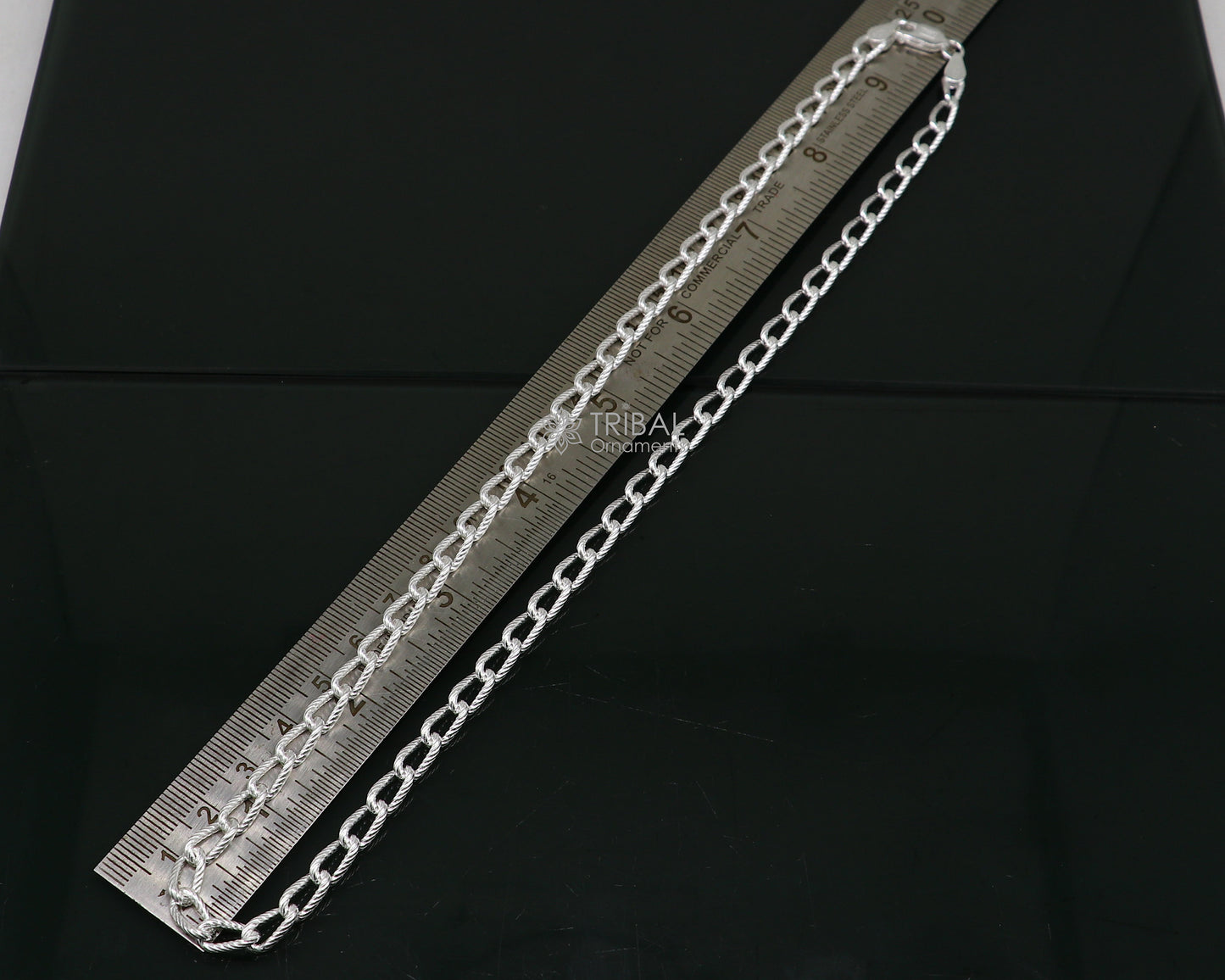 20" 5 mm 925 sterling silver handmade amazing unique trendy style chain necklace excellent gifting jewelry for men's women's chain ch227 - TRIBAL ORNAMENTS