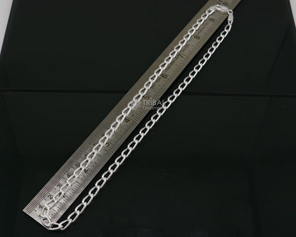 925 sterling silver trendy chain necklace by TRIBAL ORNAMENTS, featuring a unique handmade design for men and women.