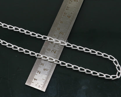 925 sterling silver trendy chain necklace by TRIBAL ORNAMENTS, handcrafted jewelry for men and women, stylish and unique.