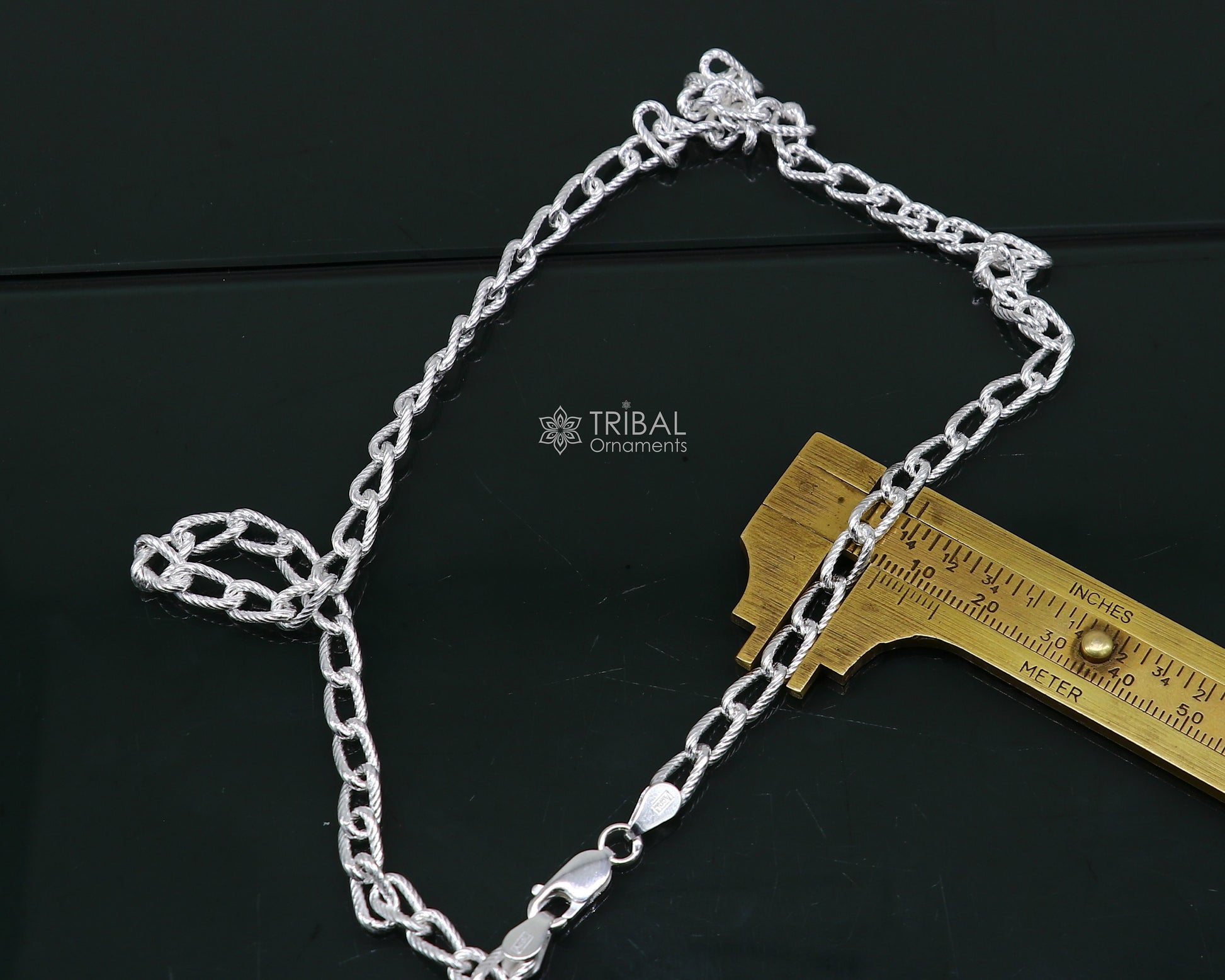 20" 5 mm 925 sterling silver handmade amazing unique trendy style chain necklace excellent gifting jewelry for men's women's chain ch227 - TRIBAL ORNAMENTS