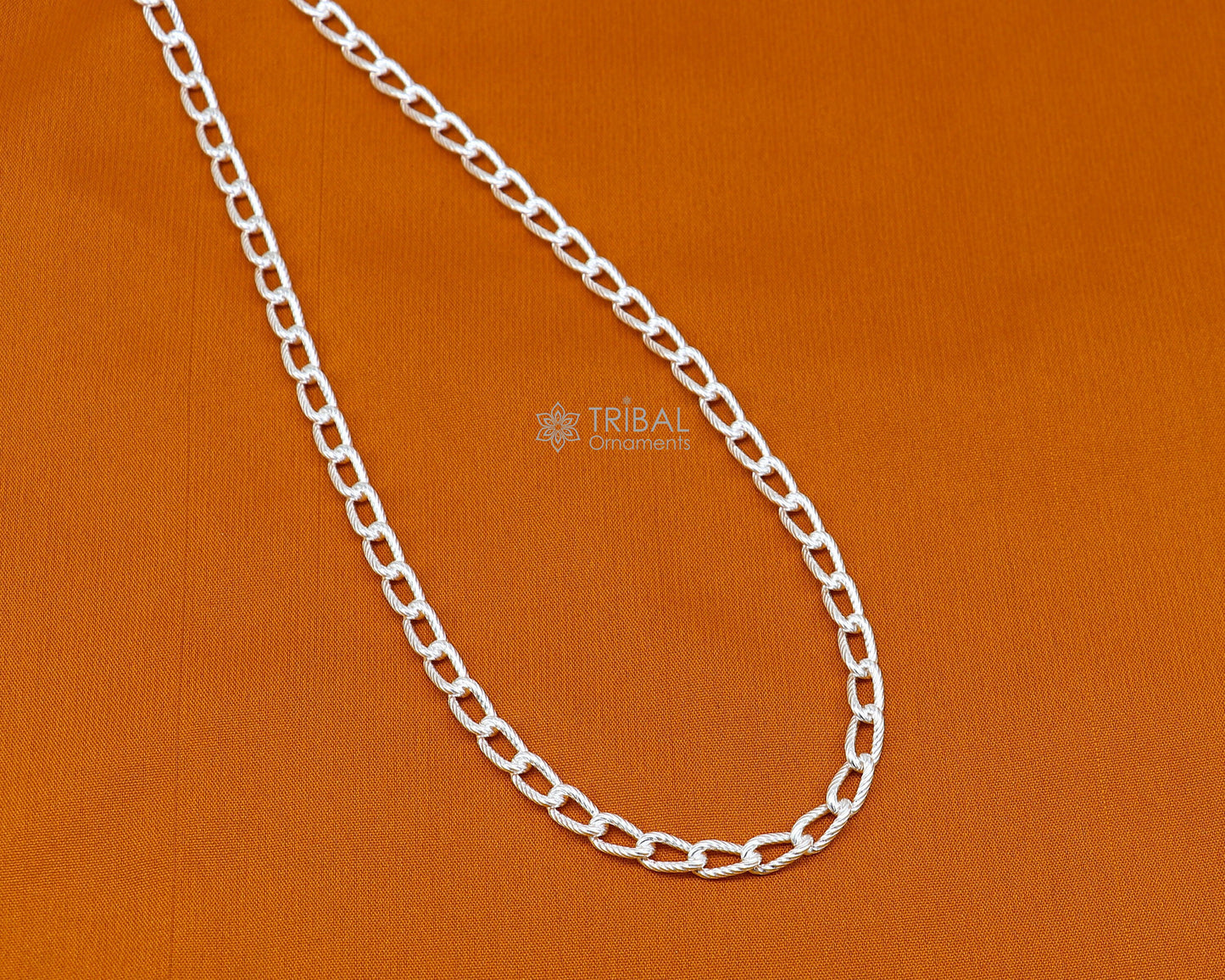 20" 5 mm 925 sterling silver handmade amazing unique trendy style chain necklace excellent gifting jewelry for men's women's chain ch227 - TRIBAL ORNAMENTS