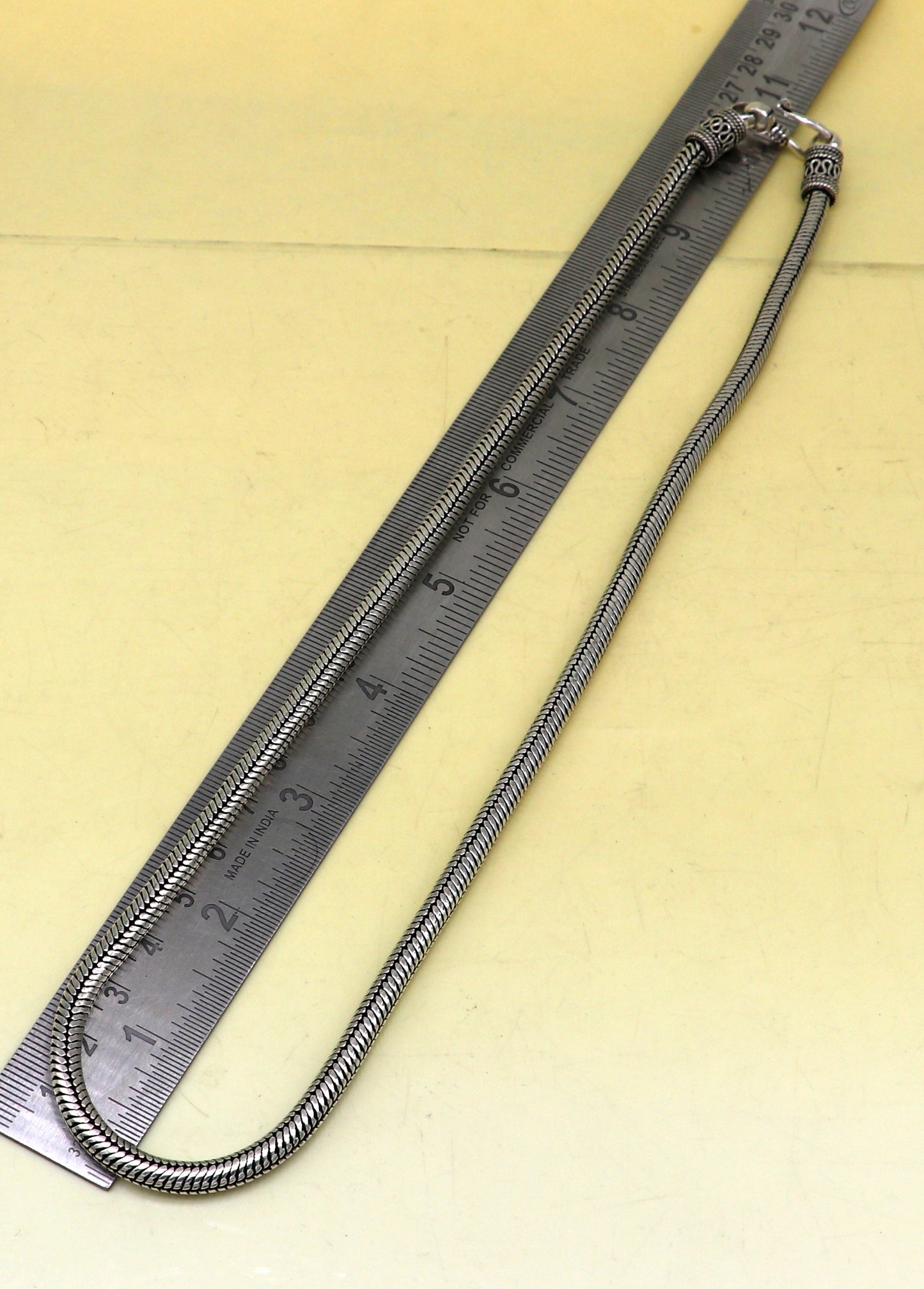 22" 5mm solid 925 sterling silver handmade snake chain, pendant chain, excellent oxidized necklace vintage stylish tribal jewelry ch102 - TRIBAL ORNAMENTS