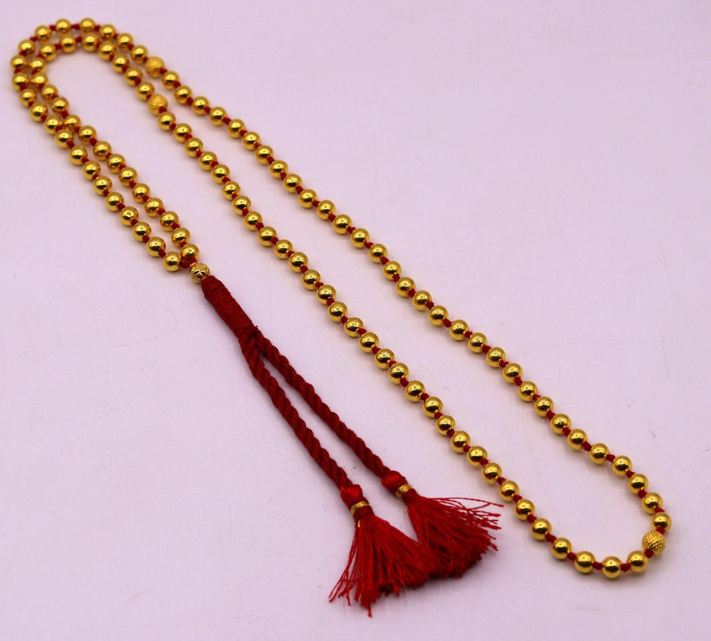 20 karat yellow gold handmade fabulous 108 beads japp mala with guru and market beads japp mala,excellent japping mantra meditation necklace - TRIBAL ORNAMENTS
