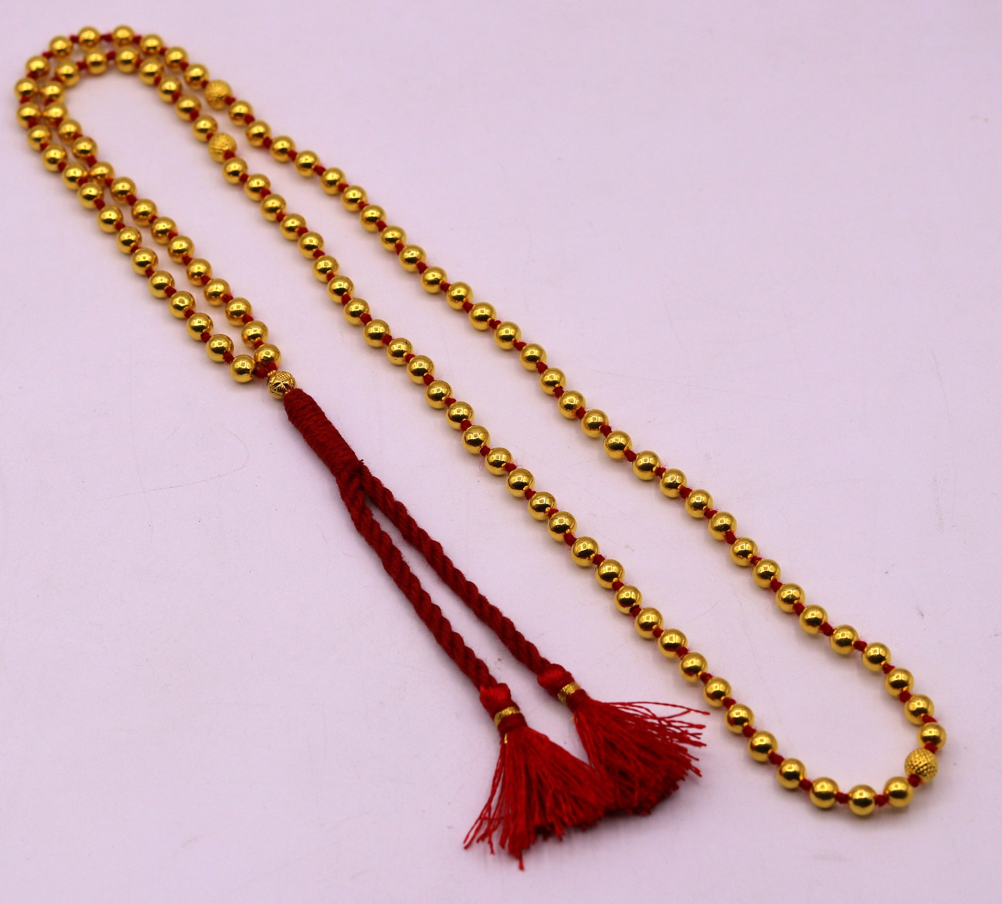20 karat yellow gold handmade fabulous 108 beads japp mala with guru and market beads japp mala,excellent japping mantra meditation necklace - TRIBAL ORNAMENTS