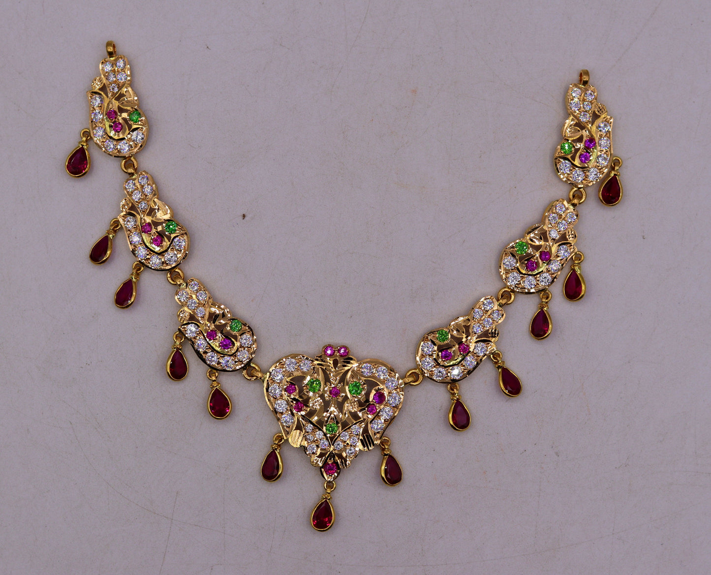 22 karat yellow gold Vintage traditional stylish Necklace indian gold jewellery from rajasthan and punjab india - TRIBAL ORNAMENTS