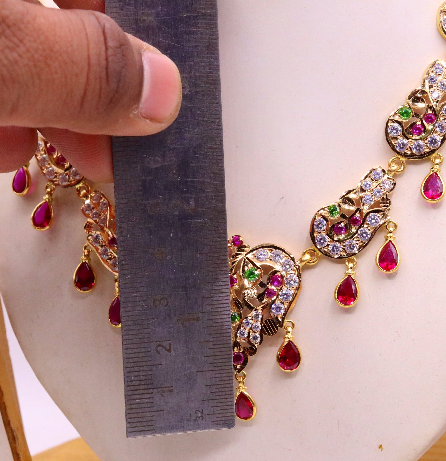 22 karat yellow gold Vintage traditional stylish Necklace indian gold jewellery from rajasthan and punjab india - TRIBAL ORNAMENTS