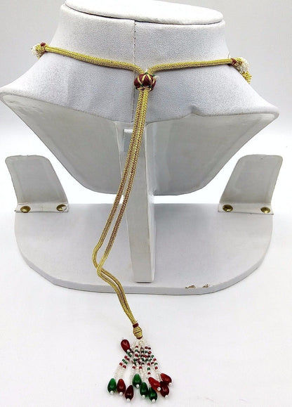 22k yellow gold handmade olive beads wax beads fabulous necklace pendant tribal jewelry from rajasthan india - TRIBAL ORNAMENTS