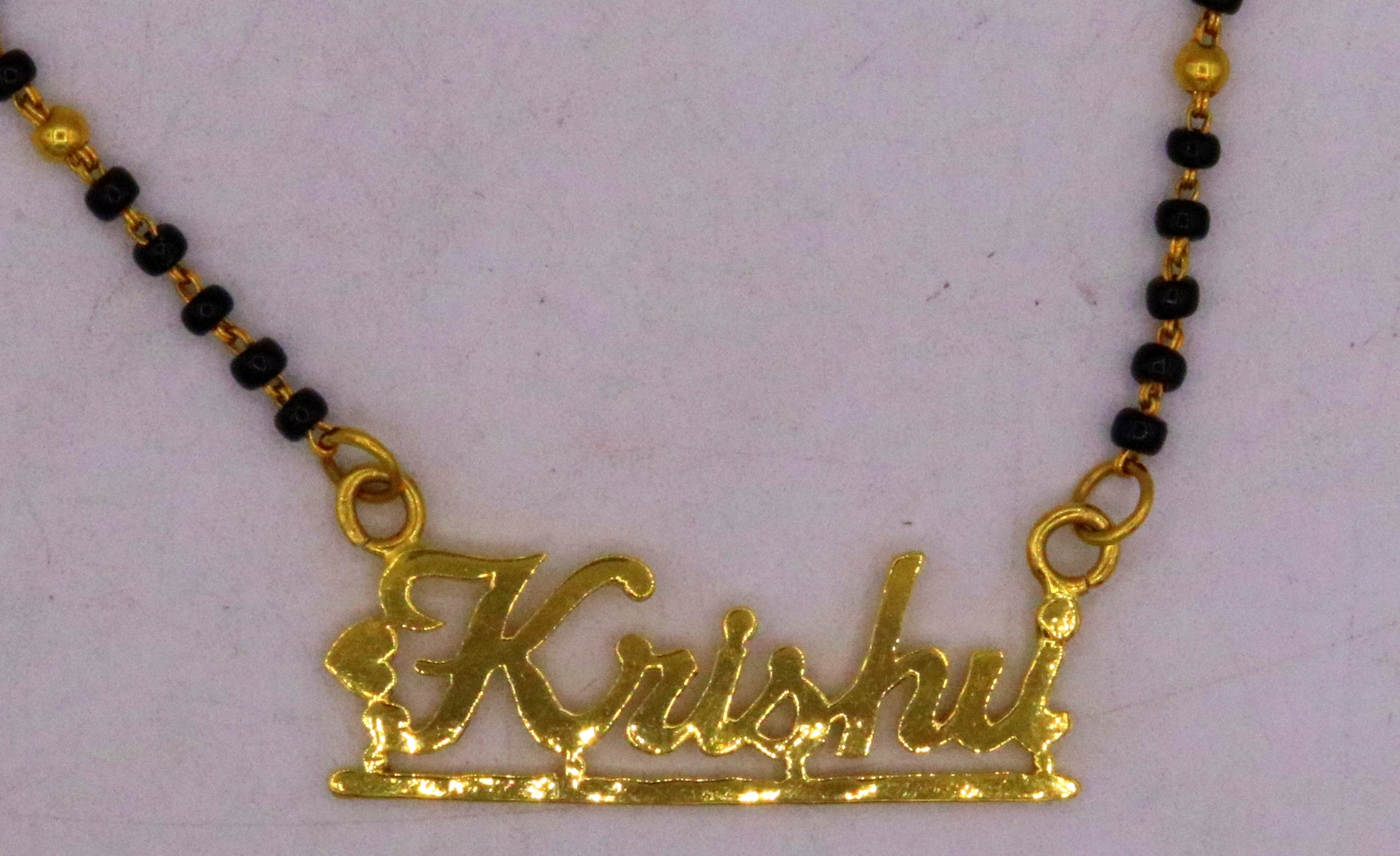 22k yellow gold handmade Solid Gold English Name Necklace Gold Name Necklace - Old English Necklace - Personalized Necklace - Gift for her - TRIBAL ORNAMENTS
