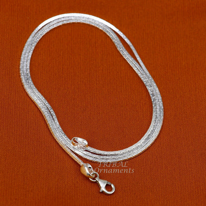 Vintage tribal belly dance jewelry by TRIBAL ORNAMENTS, 23-inch handmade solid chain with intricate design, from India.