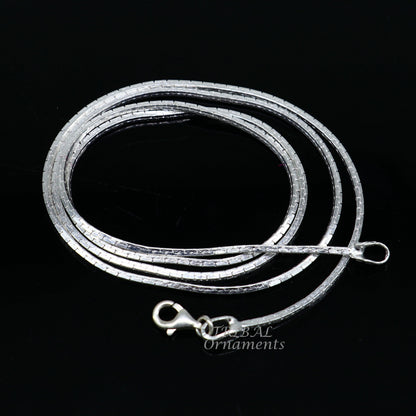 23-inch long vintage tribal belly dance jewelry chain by Tribal Ornaments, handmade solid chain with intricate design from India.