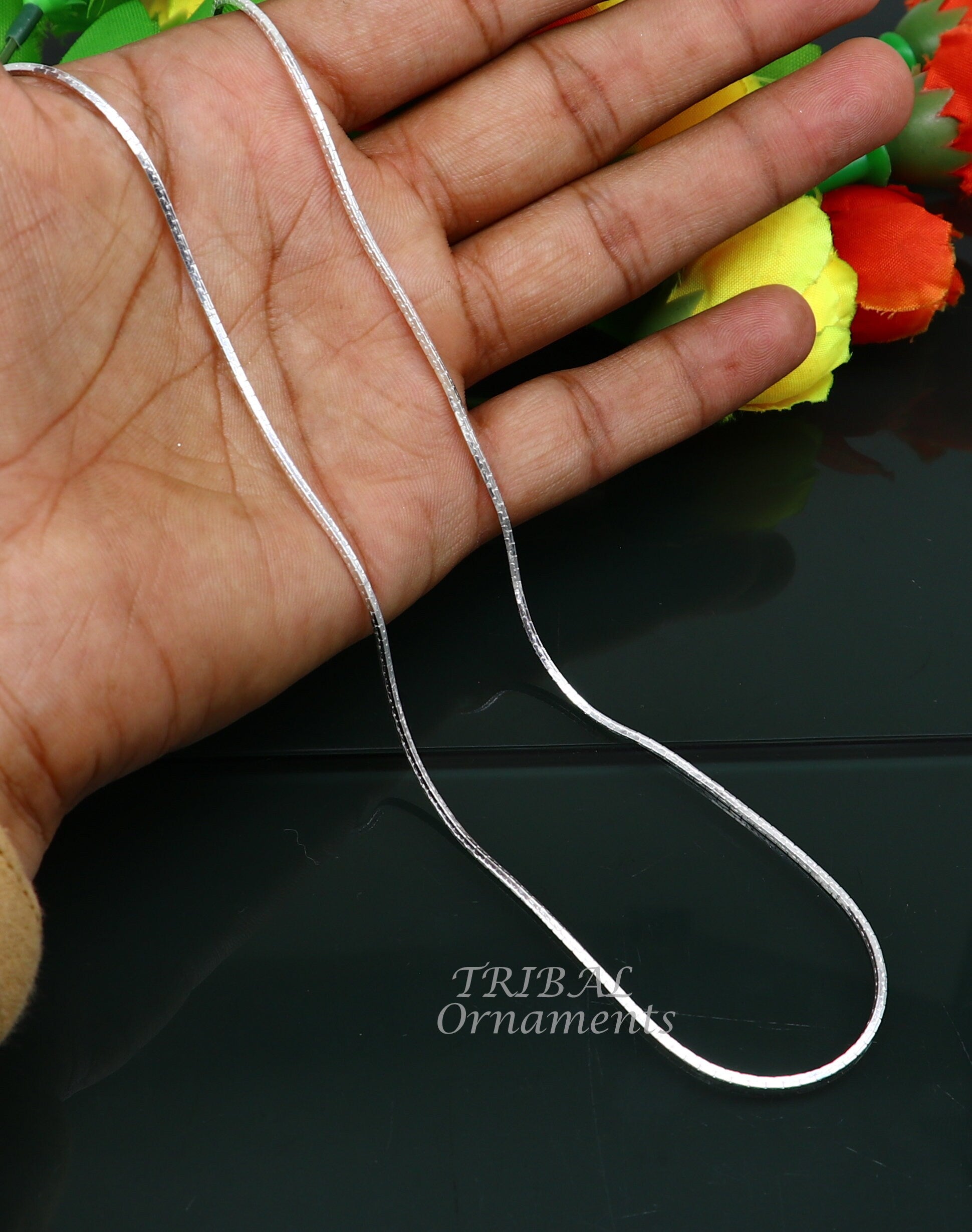 23.5 inches long Vintage design handmade solid chain, fabulous customized tribal belly dance jewelry from india nch170 - TRIBAL ORNAMENTS