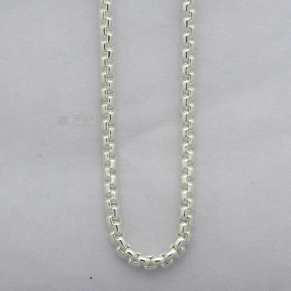 Delicate 925 sterling silver Rolo chain necklace by Tribal Ornaments, unisex and high-quality, perfect for gifting.